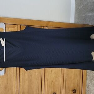 LOFT Navy Textured Mini Dress